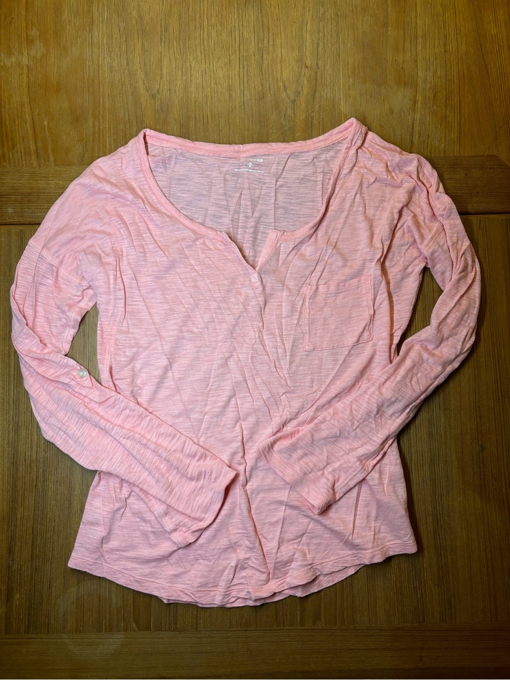 Express Light Coral Women's Long Sleeve Top